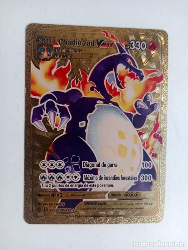 Figurine Collezionabili: CROMO CARD POKEMON DORADO Charlie zad Vmax (NO METAL)