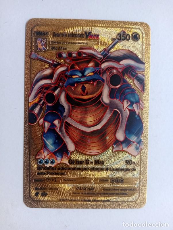 Figurine Collezionabili: CROMO CARD POKEMON DORADO Desarrollo embrionario Vmax (NO METAL)