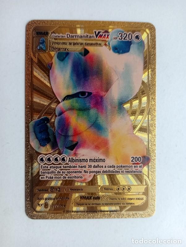 Figurine Collezionabili: CROMO CARD POKEMON DORADO Galarian Darmanitan Vmax (NO METAL)