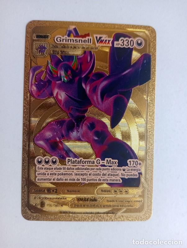 Figurine Collezionabili: CROMO CARD POKEMON DORADO Grimsnell Vmax (NO METAL)