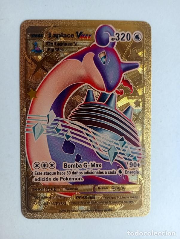 Figurine Collezionabili: CROMO CARD POKEMON DORADO Laplace Vmax (NO METAL)