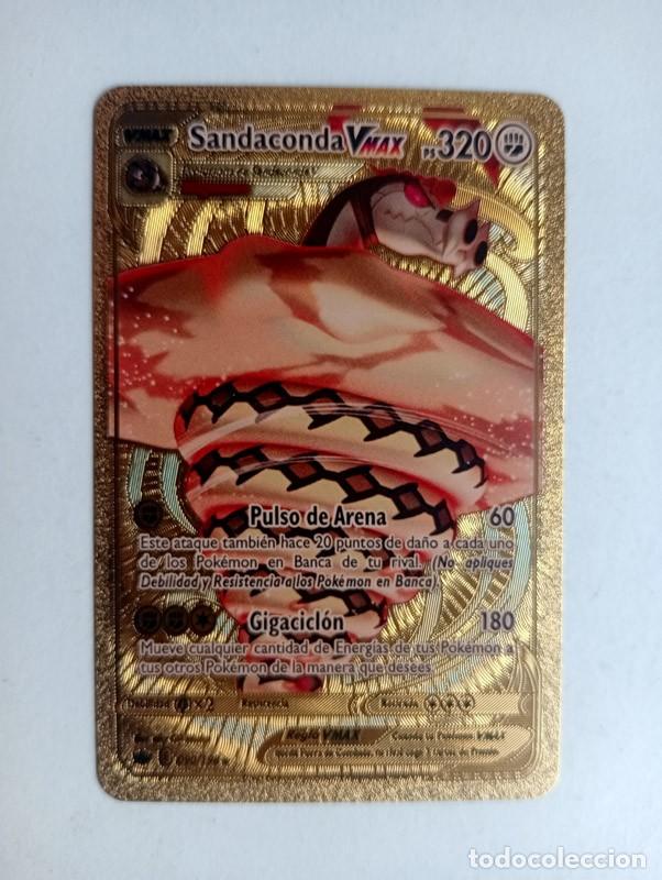 Figurine Collezionabili: CROMO CARD POKEMON DORADO Sandaconda Vmax (NO METAL)