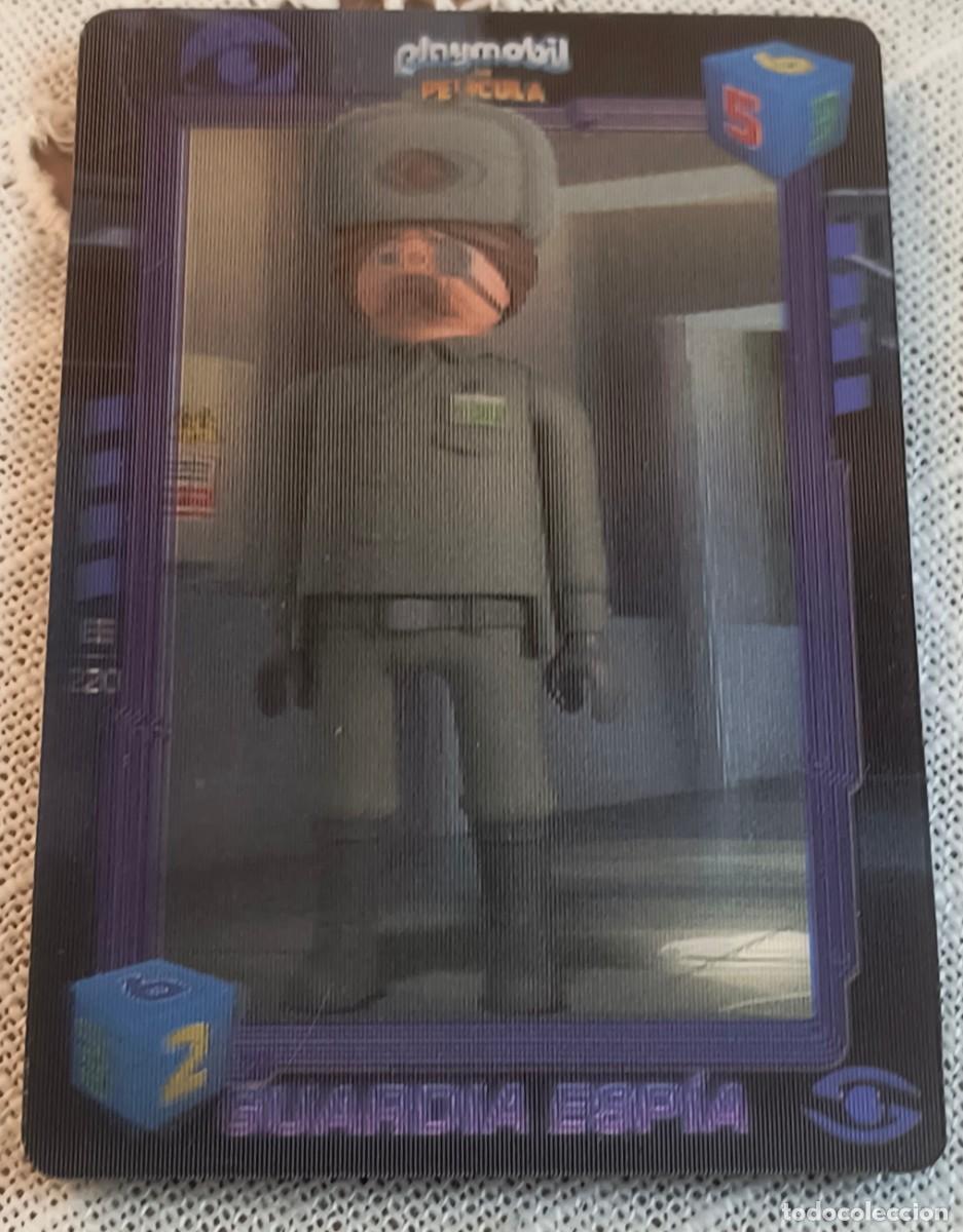 Trading cards: CARTA 3D | PLAYMOBIL LA PEL&Iacute;CULA - GUARDIA ESP&Iacute;A