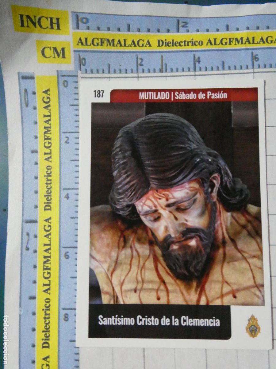 Trading cards: TARJETA TRADING CARD CROMO RELIGIOSO SEMANA SANTA M&Aacute;LAGA. HOLY CARDS. 187 CRISTO MUTILADO