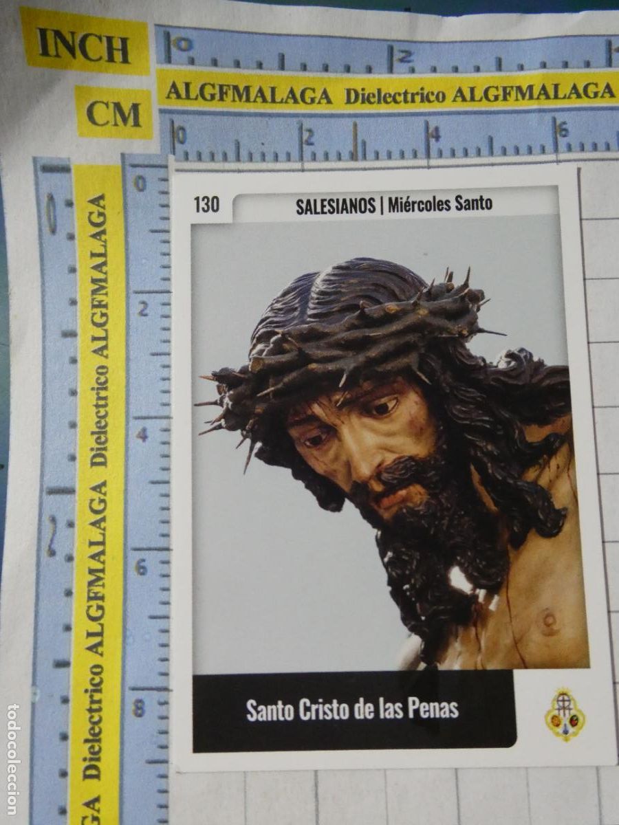 Trading cards: TARJETA TRADING CARD CROMO RELIGIOSO SEMANA SANTA M&Aacute;LAGA. HOLY CARDS. 130 CRISTO SALESIANOS
