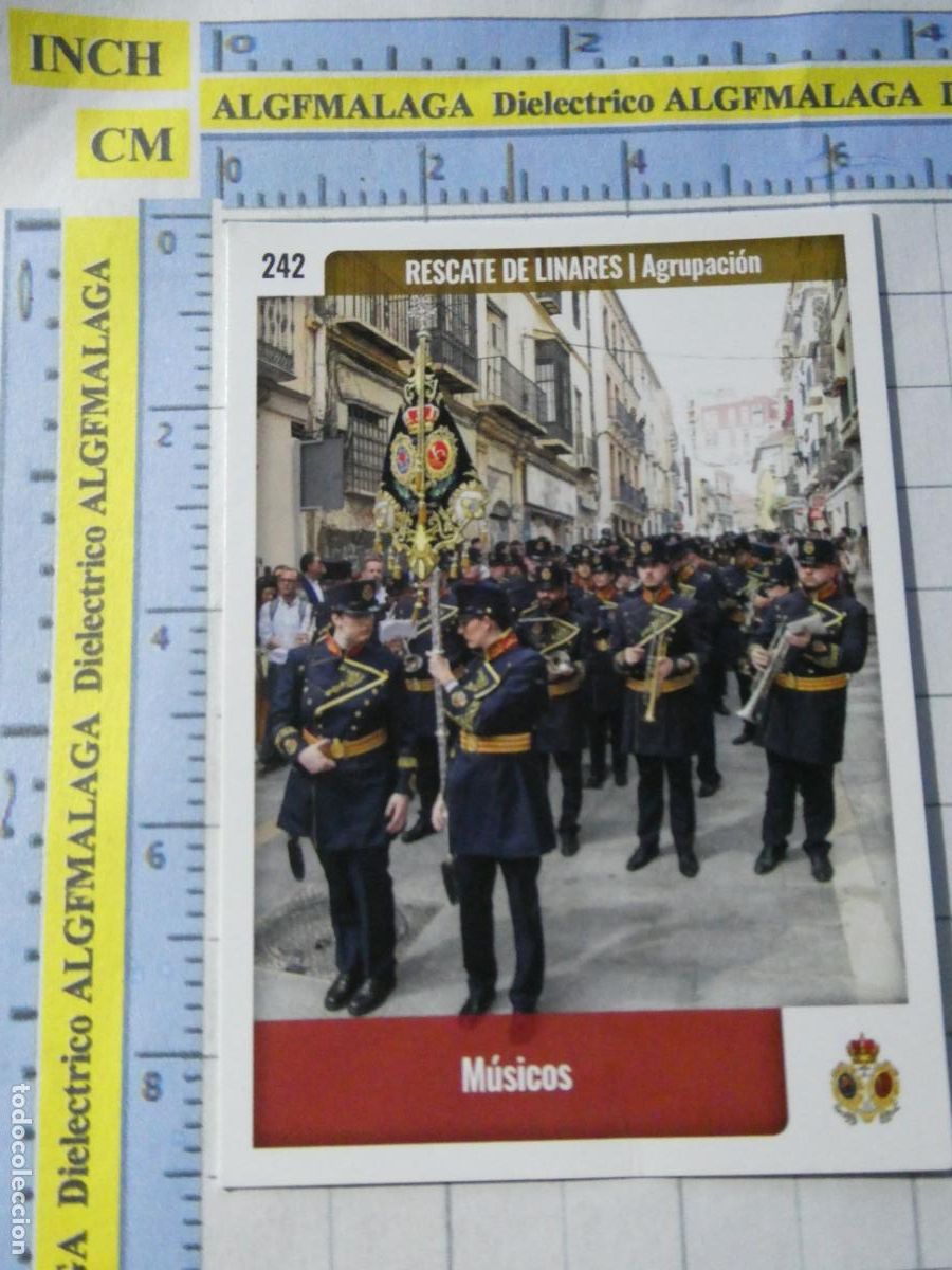 Trading cards: TARJETA TRADING CARD CROMO RELIGIOSO SEMANA SANTA M&Aacute;LAGA HOLY CARDS. 242 RESCATE DE LINARES M&Uacute;SICOS
