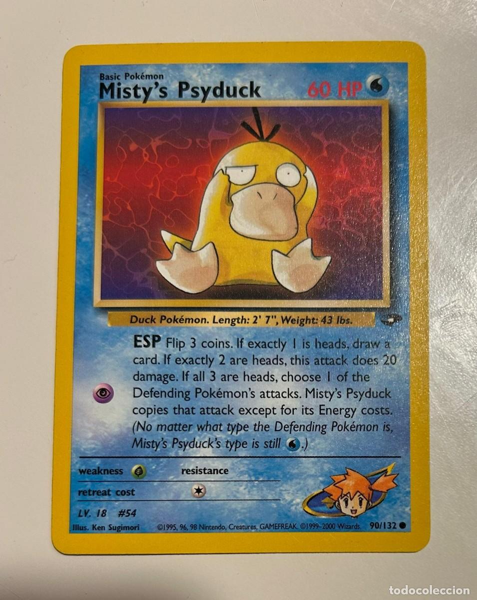 Trading cards: Carta TCG Misty&rsquo;s Psyduck 90/132 &ndash; Pok&eacute;mon Gym Challenge 2000 &ndash; Wizards &ndash; Ingl&eacute;s