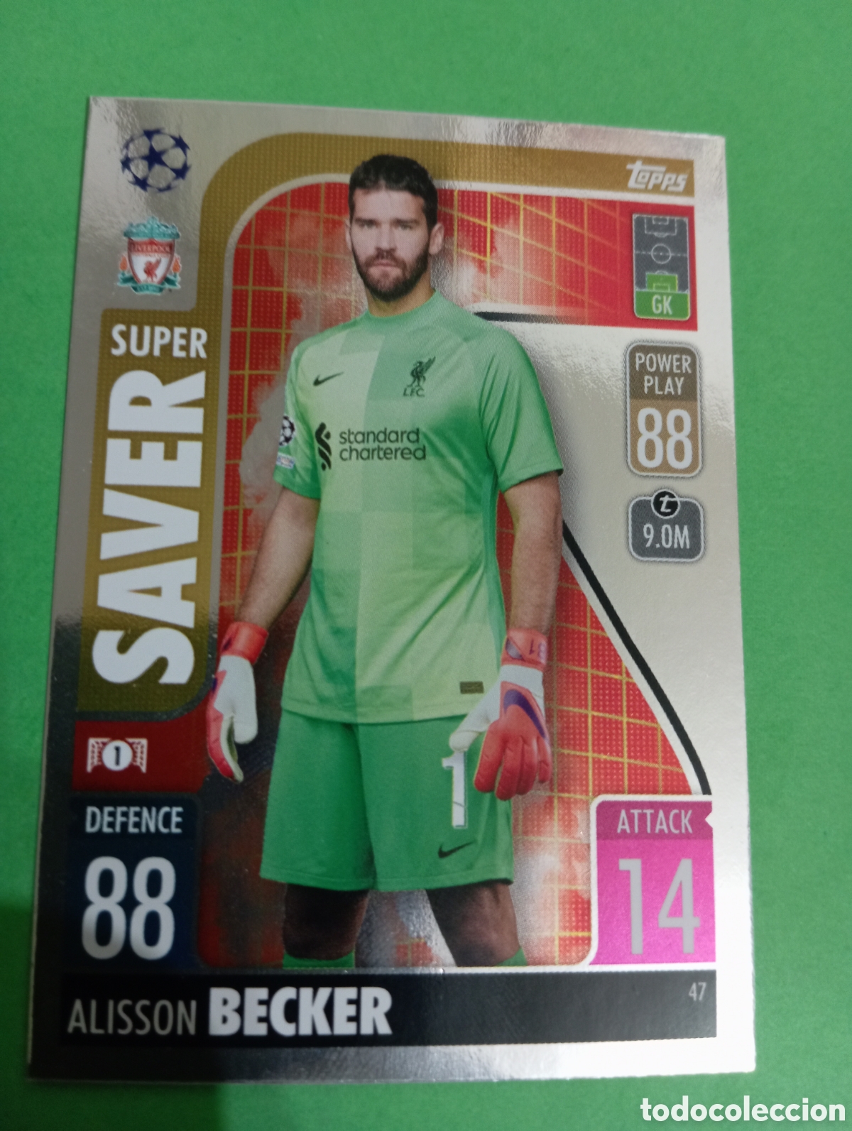 Trading cards: Allison Becker Liverpool SUPER SAVER n&deg;47 / TOPPS MATCH ATTAX 2021/2022
