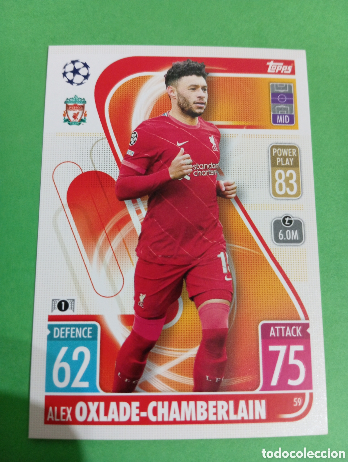 Trading cards: Oxlade-Chamberlain Liverpool n&deg;59 / TOPPS MATCH ATTAX 2021/2022