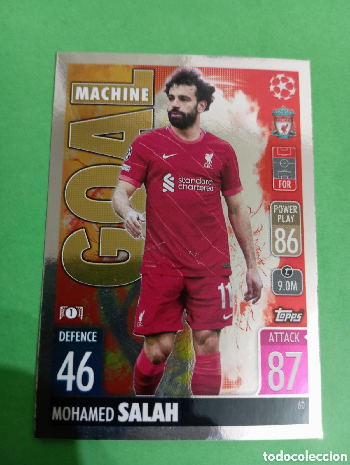 Trading cards: Mo Salah Liverpool GOAL MACHINE n&deg;60 / TOPPS MATCH ATTAX 2021/2022