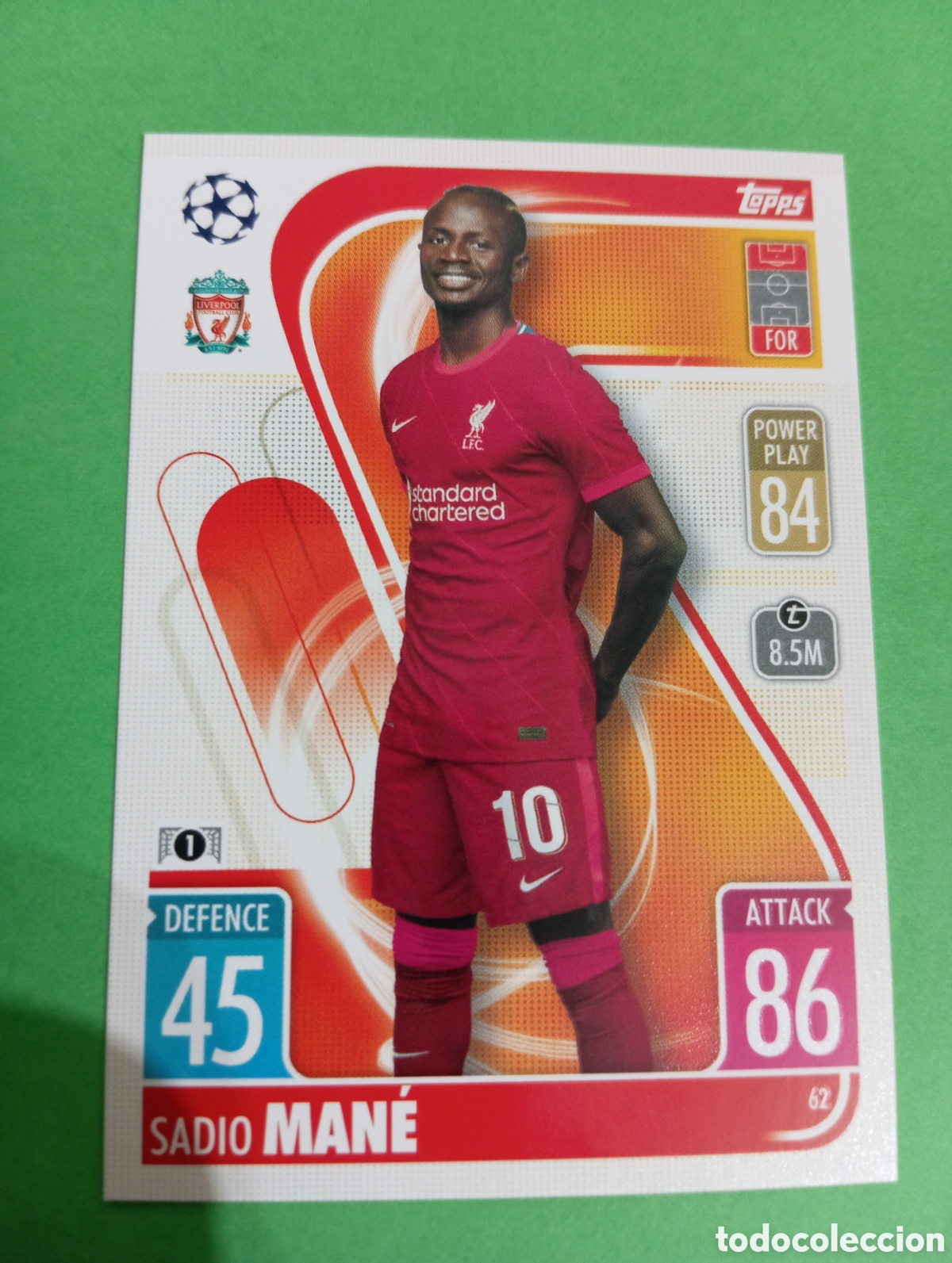Trading cards: Sadio Man&eacute; Liverpool n&deg;62 / TOPPS MATCH ATTAX 2021/2022