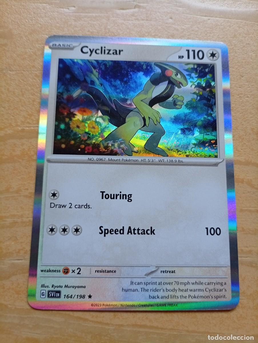 Trading cards: Carta Pok&eacute;mon de Cyclizar, edici&oacute;n en ingl&eacute;s, con arte hologr&aacute;fico. - N&uacute;mero de carta: 164/198 - A&ntilde;