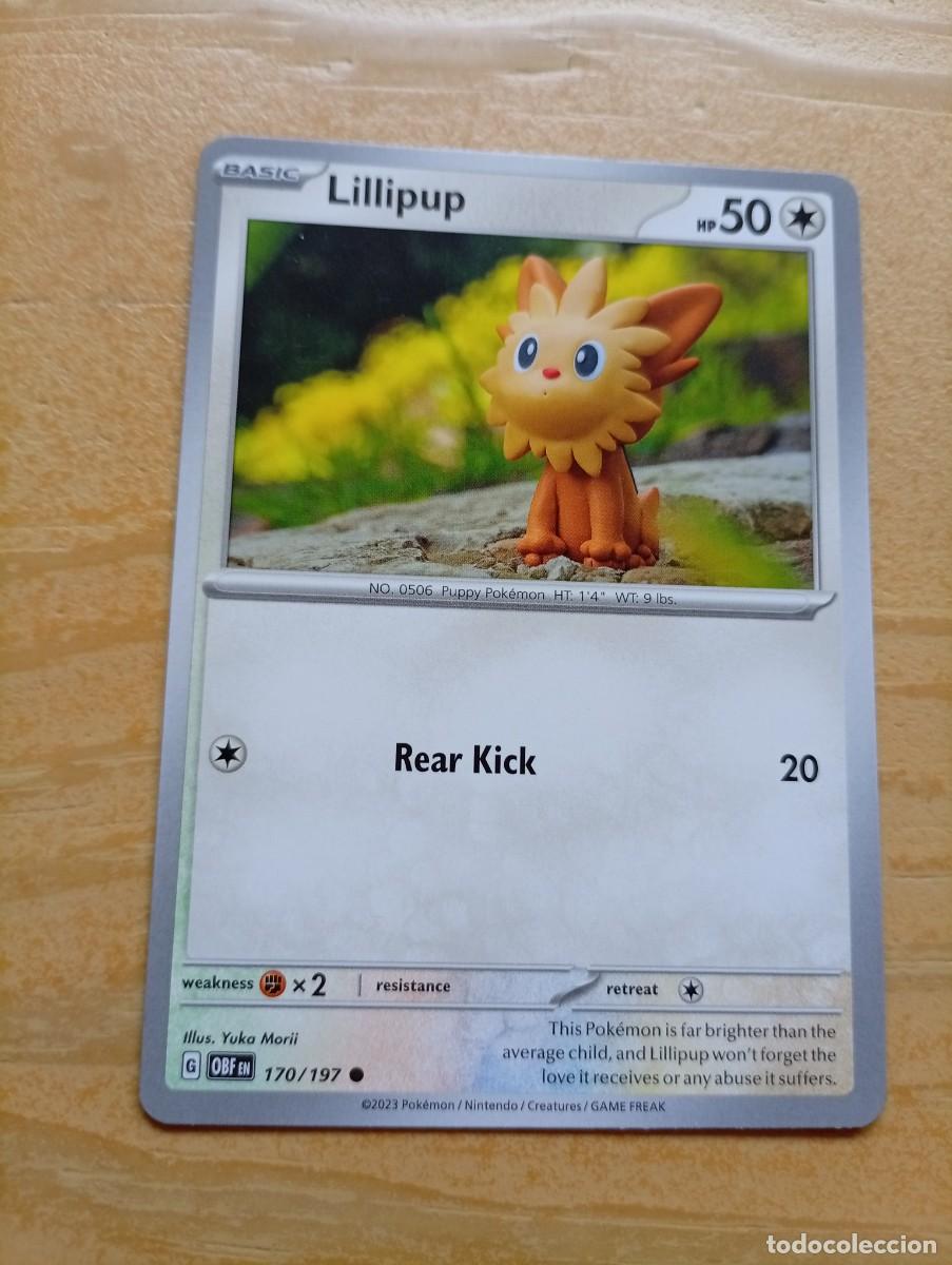 Trading cards: Carta Pok&eacute;mon de Lillipup, edici&oacute;n en ingl&eacute;s. - N&uacute;mero de carta: 170/197 - A&ntilde;o de publicaci&oacute;n: 2023