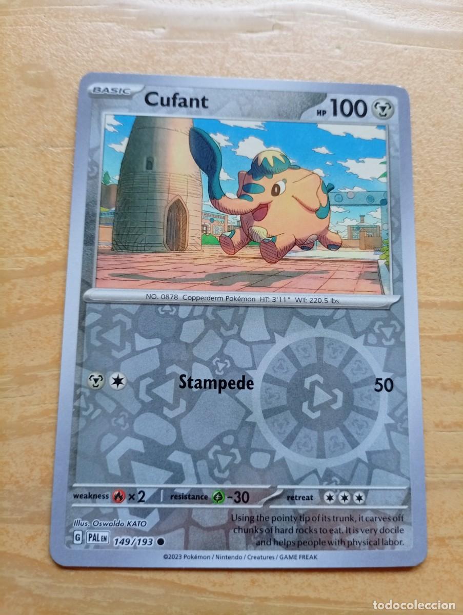 Trading cards: Carta Pok&eacute;mon de Cufant, edici&oacute;n en ingl&eacute;s. - N&uacute;mero de carta: 149/193. - Holo inverso. - Ataque: S