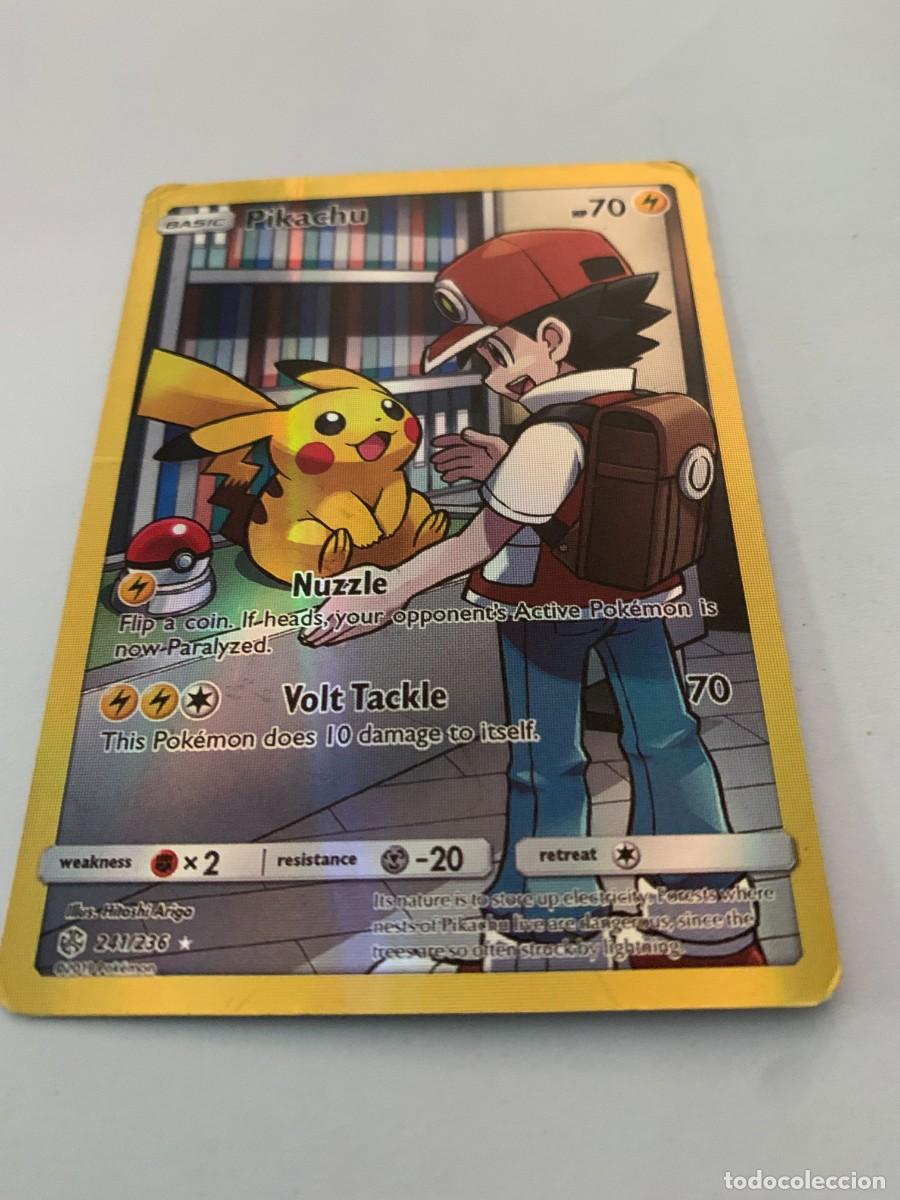 Trading cards: CARTA POK&Eacute;MON. PIKACHU BASIC CON ENTRENADOR.