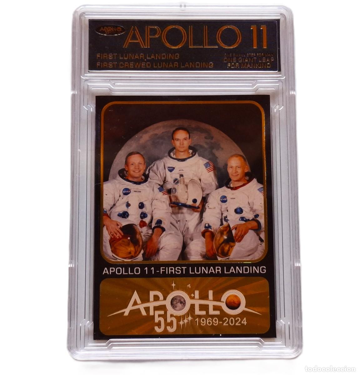 Trading cards: APOLLO 11 TARJETA CONMEMORATIVA 55 th HOLOGRAFICA