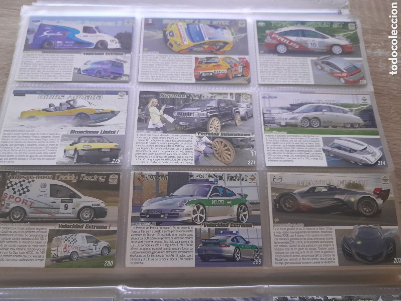 Trading cards: Lote 9 cromos a todo gas 2012 coches ecologicos ( mundicromo )