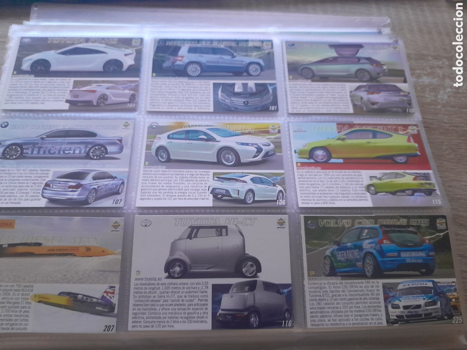 Trading cards: Lote 9 cromos a todo gas 2012 coches ecologicos ( mundicromo )