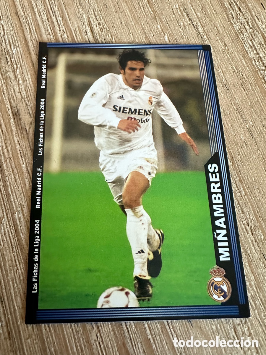 Trading cards: MI&Ntilde;AMBRES REAL MADRID 7 LAS FICHAS DE LA LIGA 2004 03-04 03 04 MUNDICROMO SPORT