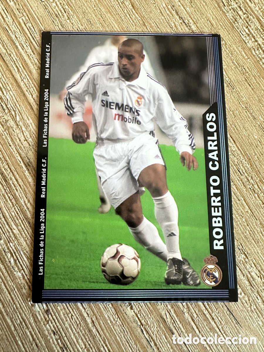 Trading cards: ROBERTO CARLOS REAL MADRID 9 LAS FICHAS DE LA LIGA 2004 03-04 03 04 MUNDICROMO SPORT