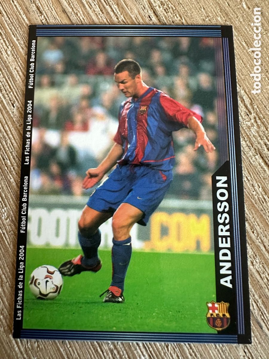 Trading cards: ANDERSSON FC BARCELONA &rdquo;ESCUDO ESTRECHO&rdquo; 143 LAS FICHAS DE LA LIGA 2004 03-04 03 04 MUNDICROMO SPORT