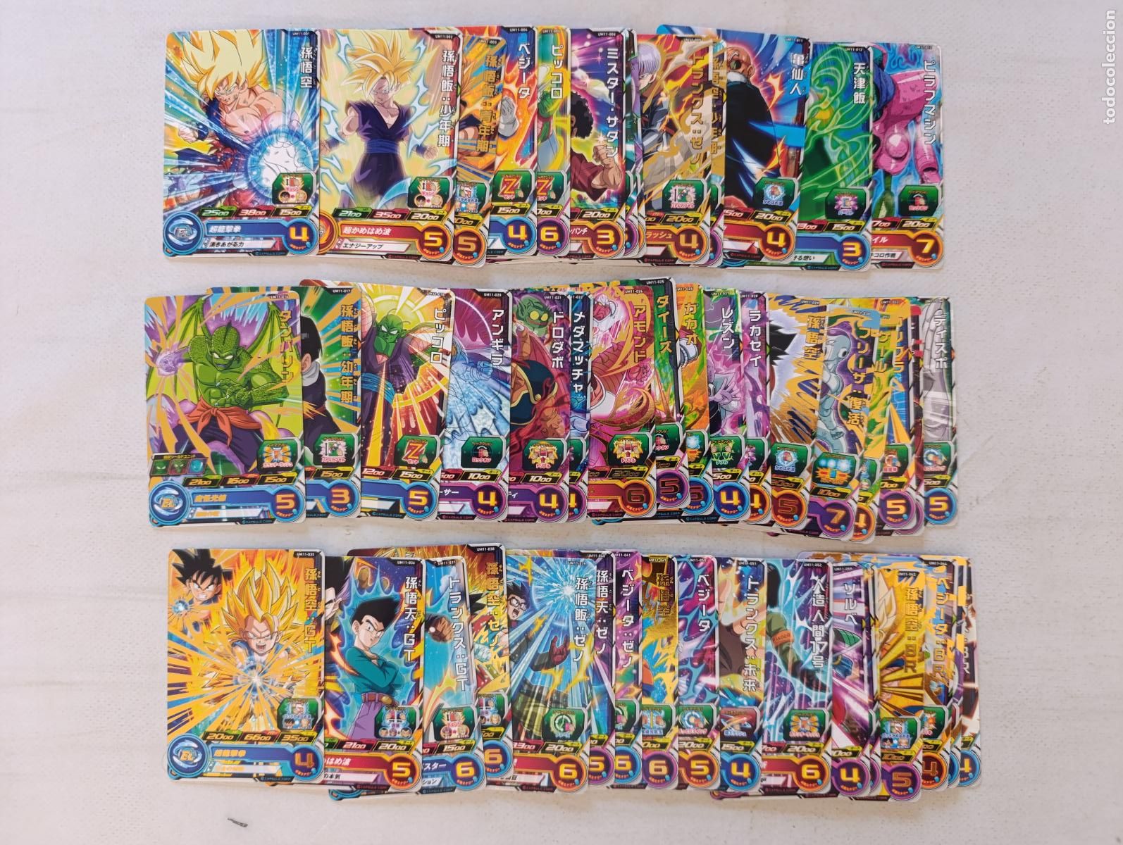 Trading cards: LOTE 48 CARTAS SUPER DRAGON BALL HEROES - UNIVERSE MISSION SERIE UM11 - BANDAI JAPON CARDS (F7Cw)