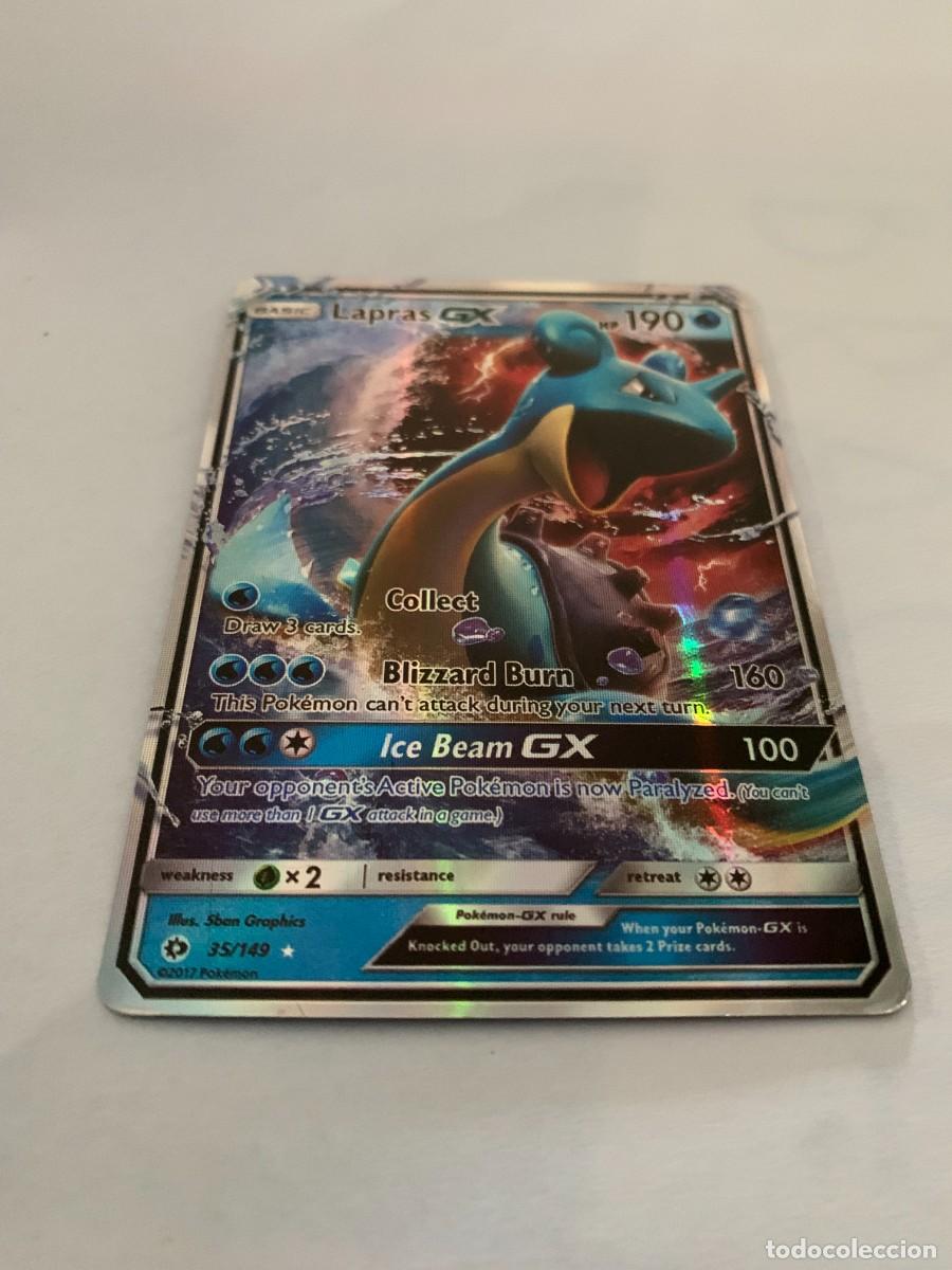 Trading cards: CARTA POK&Eacute;MON. LAPRAS GX. BUEN ESTADO. PEDIDO MINIMO 10 EUROS.
