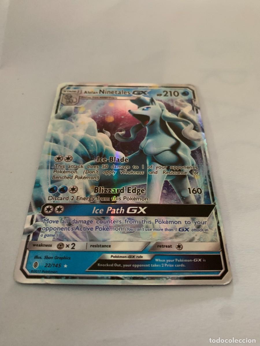Trading cards: CARTA POK&Eacute;MON. NINETALES GX. BUEN ESTADO. PEDIDO MINIMO 10 EUROS.