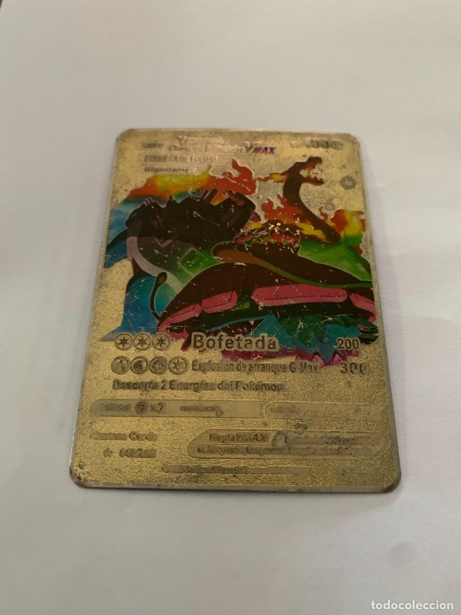 Trading cards: CARTA POK&Eacute;MON METALICA-METAL. CHARIZARD VMAX. PEDIDO MINIMO 10 EUROS.
