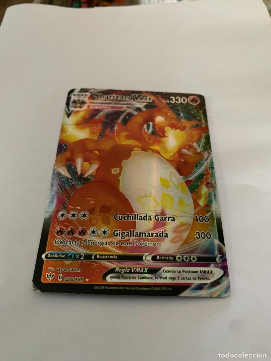 Trading cards: CARTA POK&Eacute;MON. CHARIZARD VMAX. BUEN ESTADO. PEDIDO MINIMO 10 EUROS.