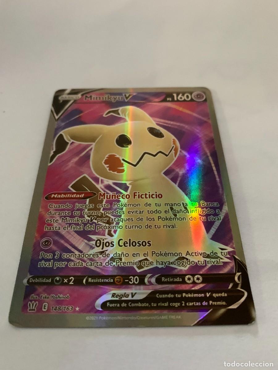 Trading cards: CARTA POK&Eacute;MON MIMIKYU V. BUEN ESTADO. PEDIDO MIJNIMO 10 EUROS.