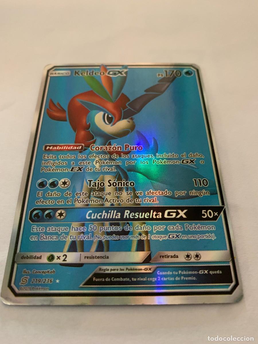 Trading cards: CARTA POK&Eacute;MON. KELDEO GX. BUEN ESTADO