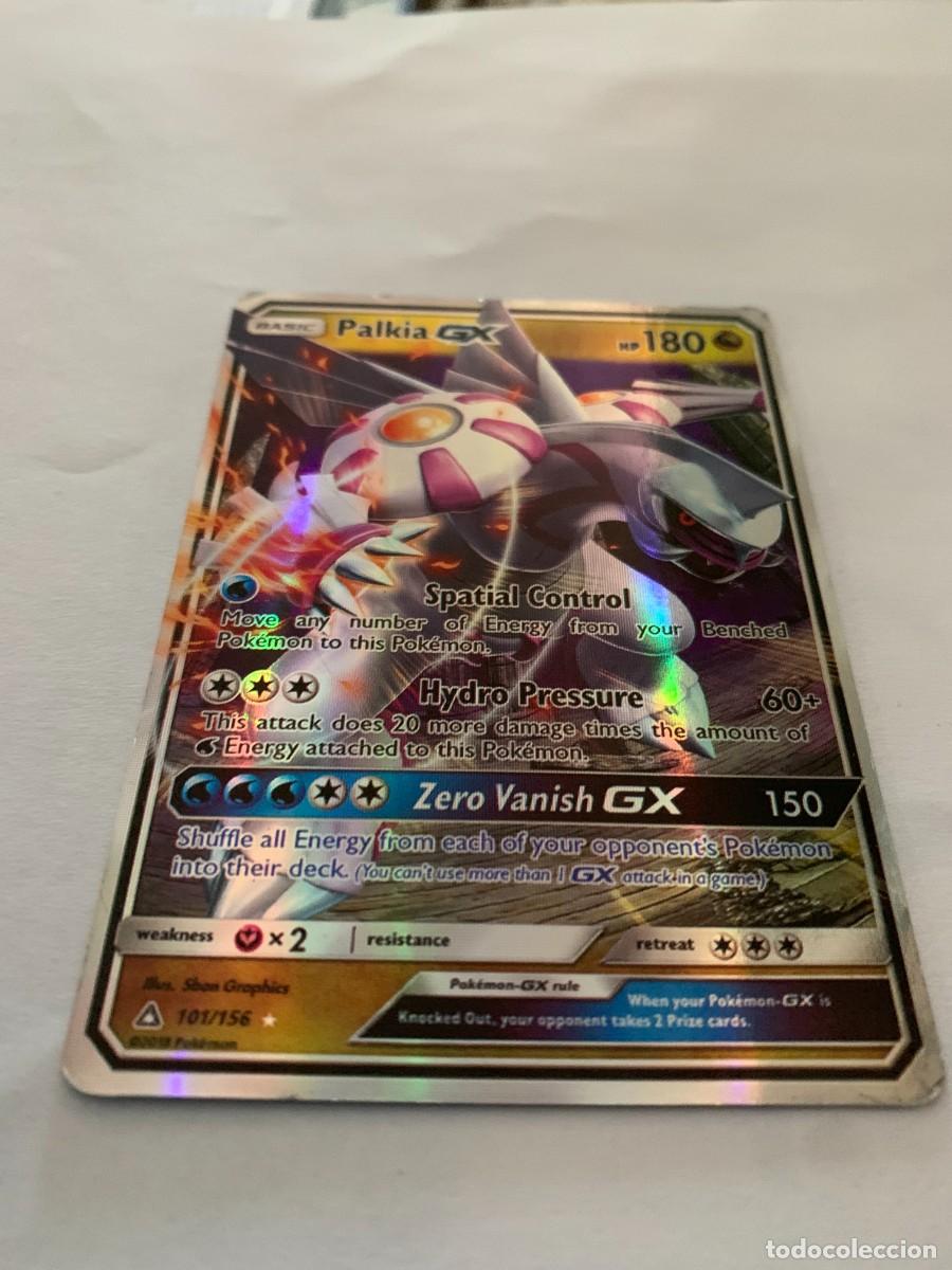 Trading cards: CARTA POK&Eacute;MON. PALKIA GX. BUEN ESTADO. PEDIDO MINIMO 10 EUROS.