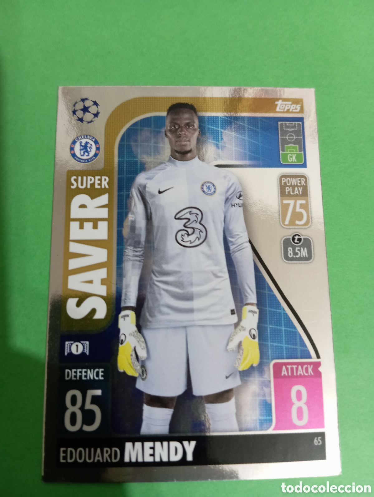 Trading cards: Edouard Mendy Chelsea SUPER SAVER n&deg;65 / TOPPS MATCH ATTAX 2021/2022