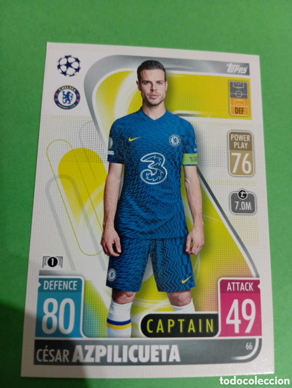 Trading cards: Azpilicueta Chelsea n&deg;66 / TOPPS MATCH ATTAX 2021/2022