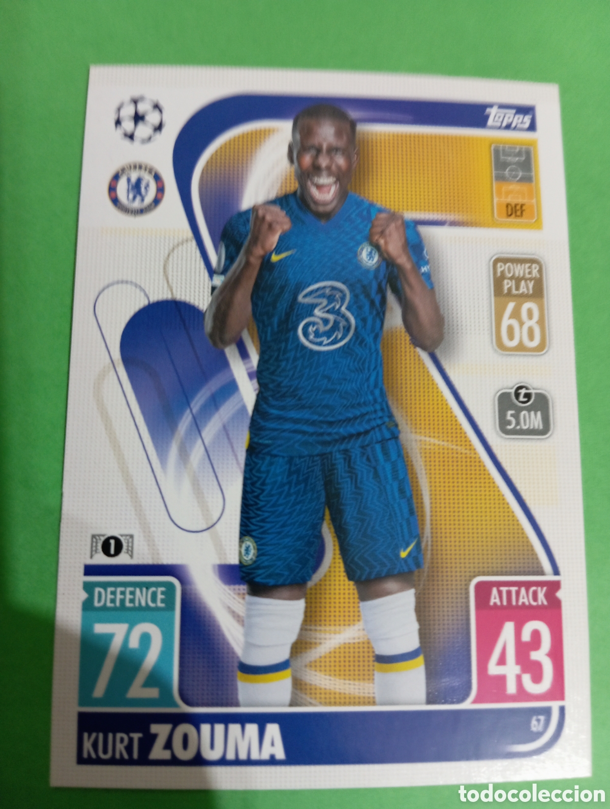 Trading cards: Kurt Zouma Chelsea n&deg;67 / TOPPS MATCH ATTAX 2021/2022