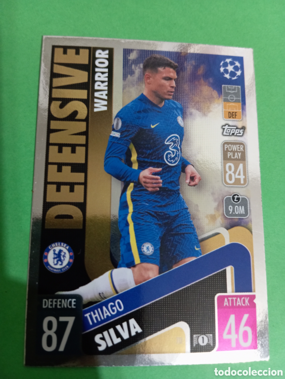 Trading cards: Thiago Silva DEFENSIVE WARRIOR n&deg;70 / TOPPS MATCH ATTAX 2021/2022