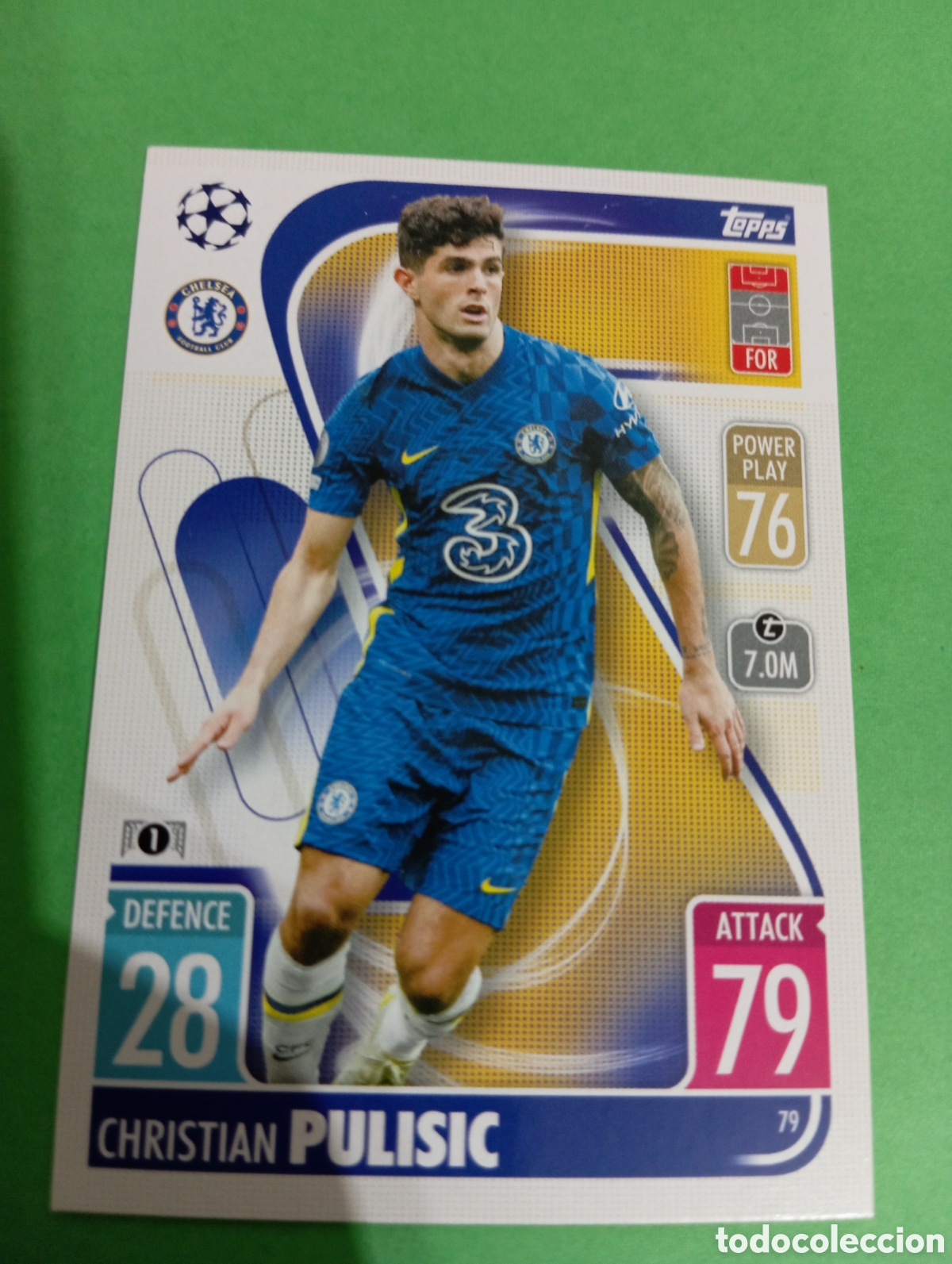 Trading cards: Christian Pulisic Chelsea n&deg;79 / TOPPS MATCH ATTAX 2021/2022