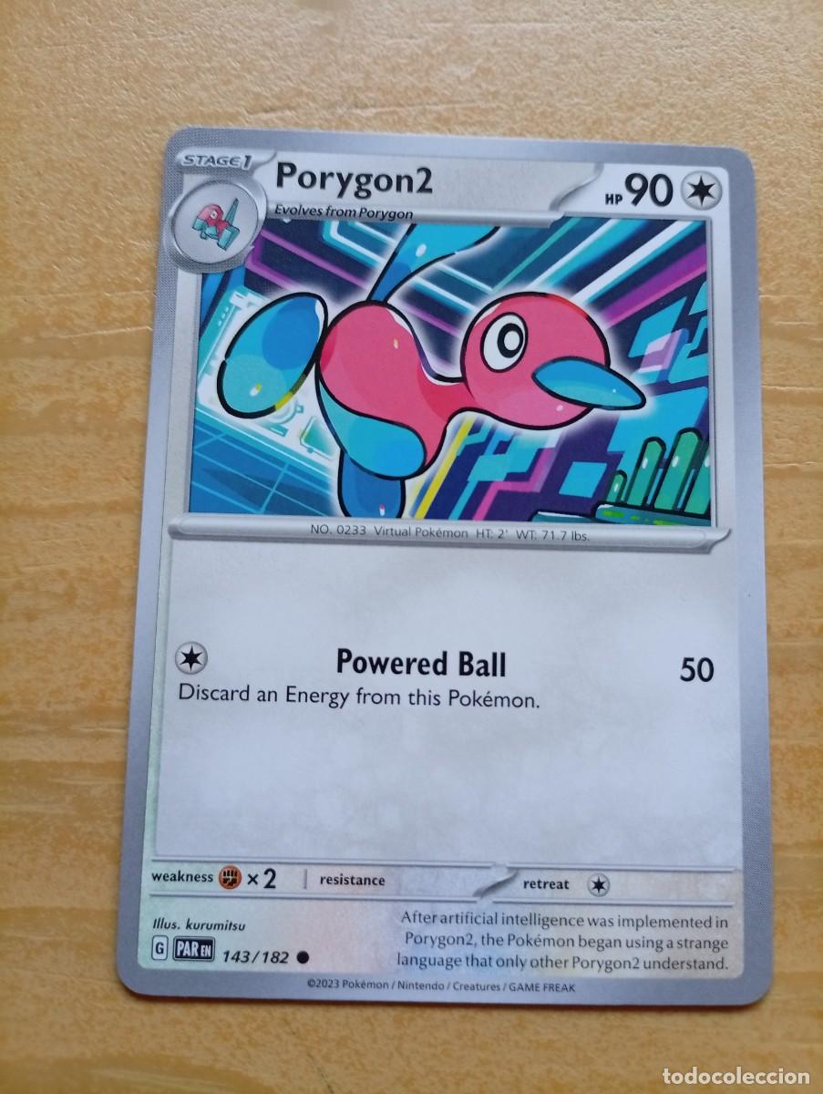 Trading cards: Carta Pok&eacute;mon de Porygon2, edici&oacute;n en ingl&eacute;s. - N&uacute;mero de carta: 143/182. - A&ntilde;o de publicaci&oacute;n: 202