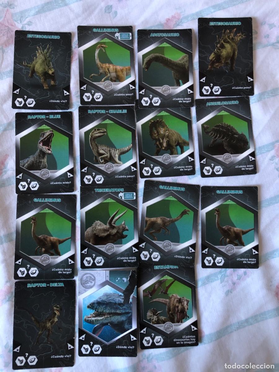 Trading cards: CONJUNTO DE CARTAS DE DINOSAURIOS DE JURASSIC WORLD.
