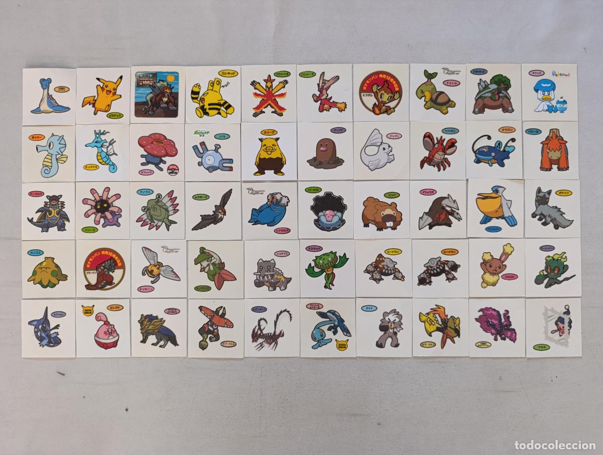 Trading cards: LOTE 50 POKEMON DAIICHI PAN - DECO CHARA BREAD STICKERS / SEAL - ORIGINAL JAPON (F7Bw)