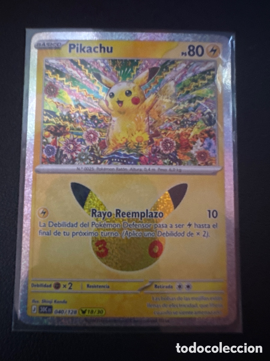 Trading cards: Carta pokemon pikachu 30 aniversario
