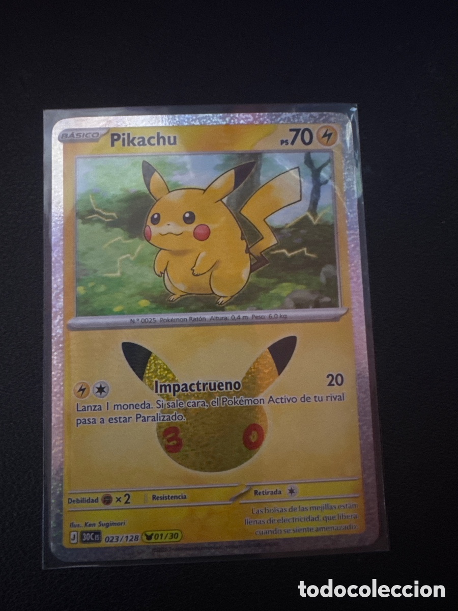 Trading cards: Carta pokemon pikachu 30 aniversario