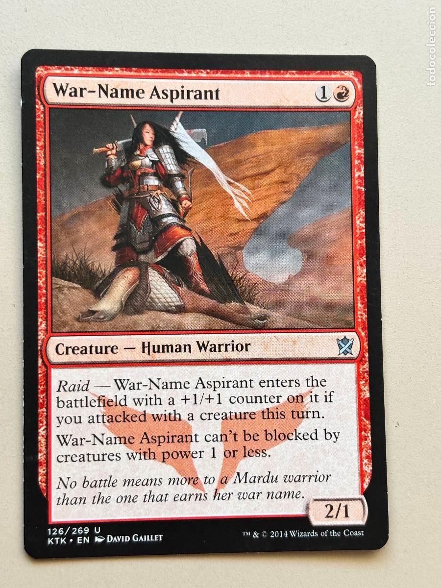 Trading cards: MAGIC THE GATHERING - WAR-NAME ASPIRANT ( KHANS OF TARKIR )