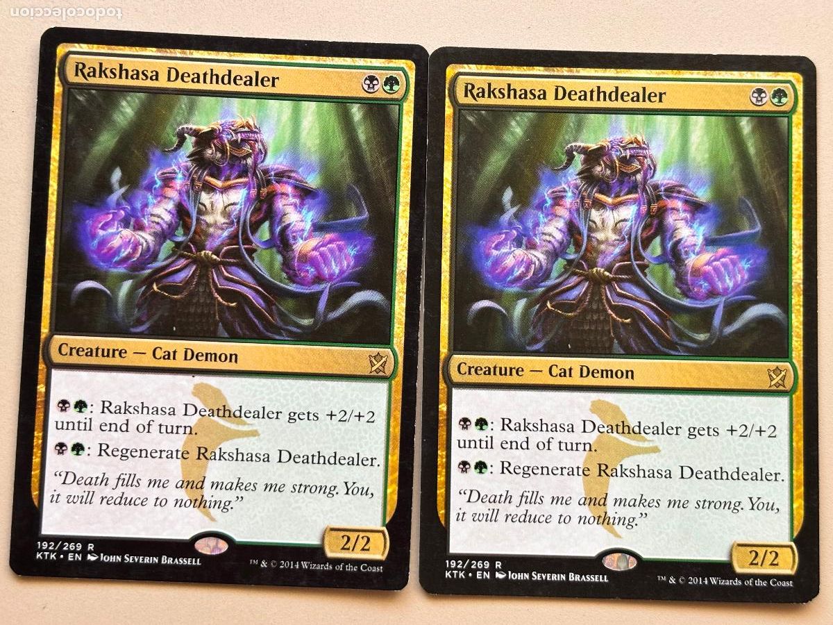 Trading cards: MAGIC THE GATHERING - RAKSHASA DEATHDEALER x 2 ( KHANS OF TARKIR )