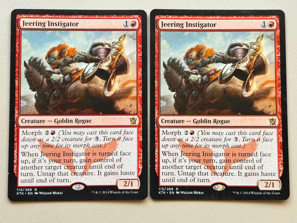 Trading cards: MAGIC THE GATHERING - JEERING INSTIGATOR x 2 ( KHANS OF TARKIR )