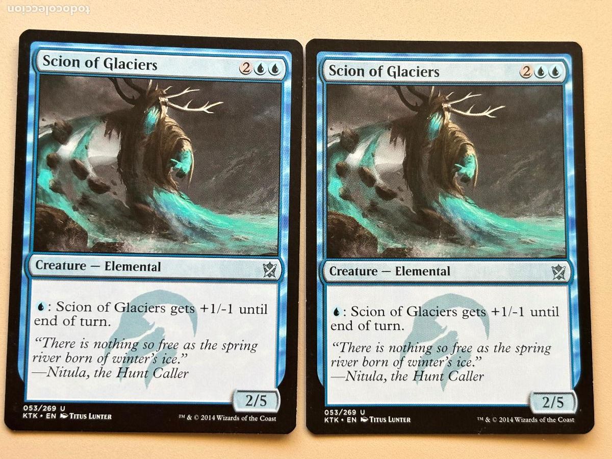Trading cards: MAGIC THE GATHERING - SCION OF GLACIERS x 2 ( KHANS OF TARKIR )