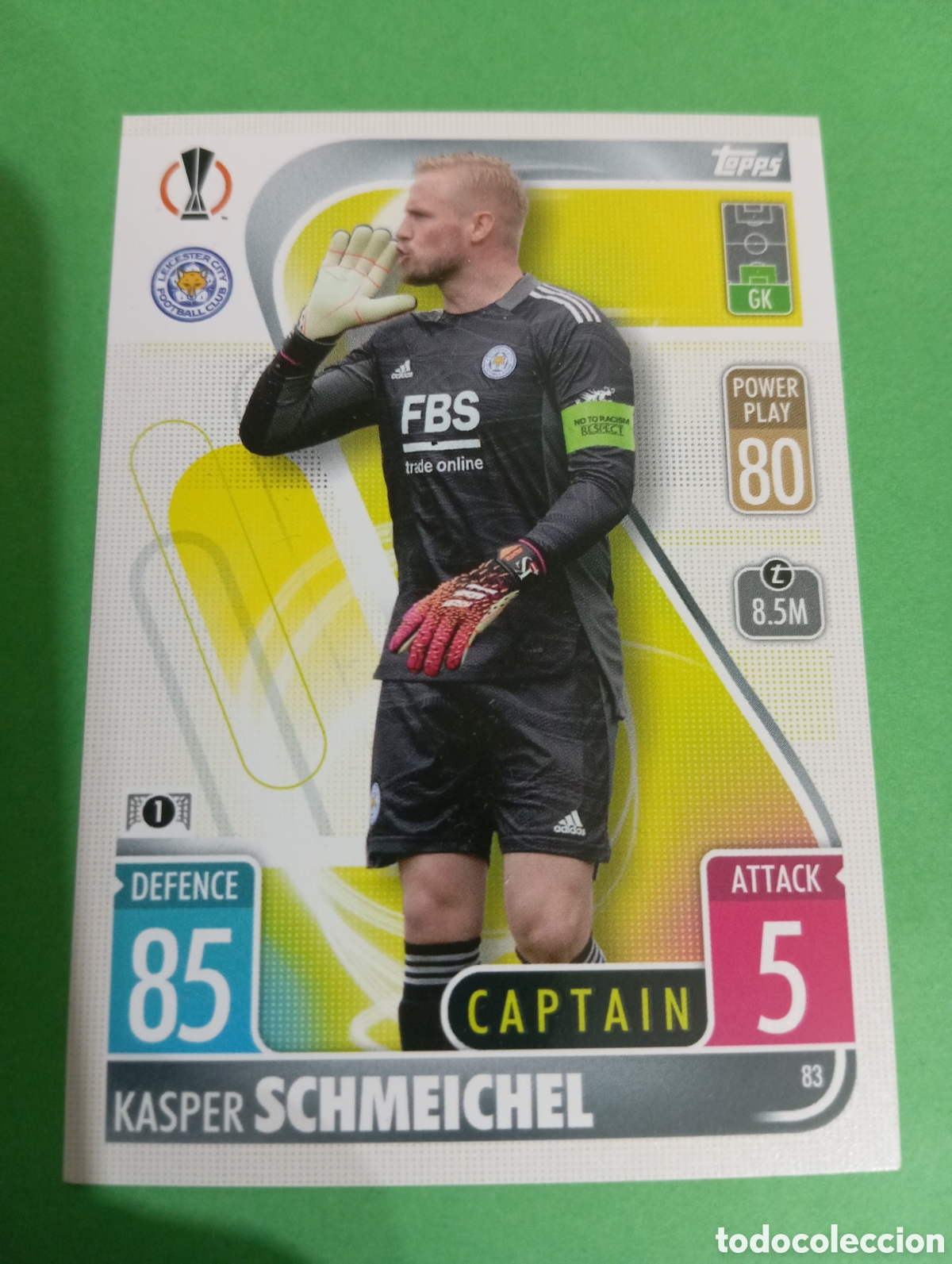 Cartas Colecion&aacute;veis: Schmeichel Leicester City n&deg;83 / TOPPS MATCH ATTAX 2021/2022