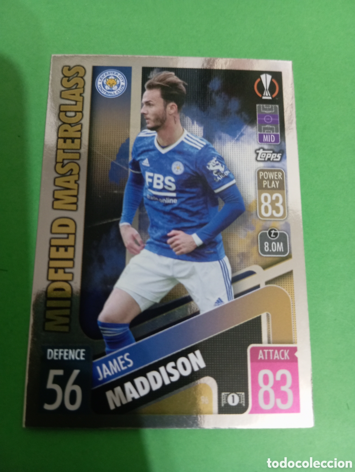 Cartas Colecion&aacute;veis: James Maddison Leicester City MIDFIELD MASTERCLASS n&deg;96 / TOPPS MATCH ATTAX 2021/2022