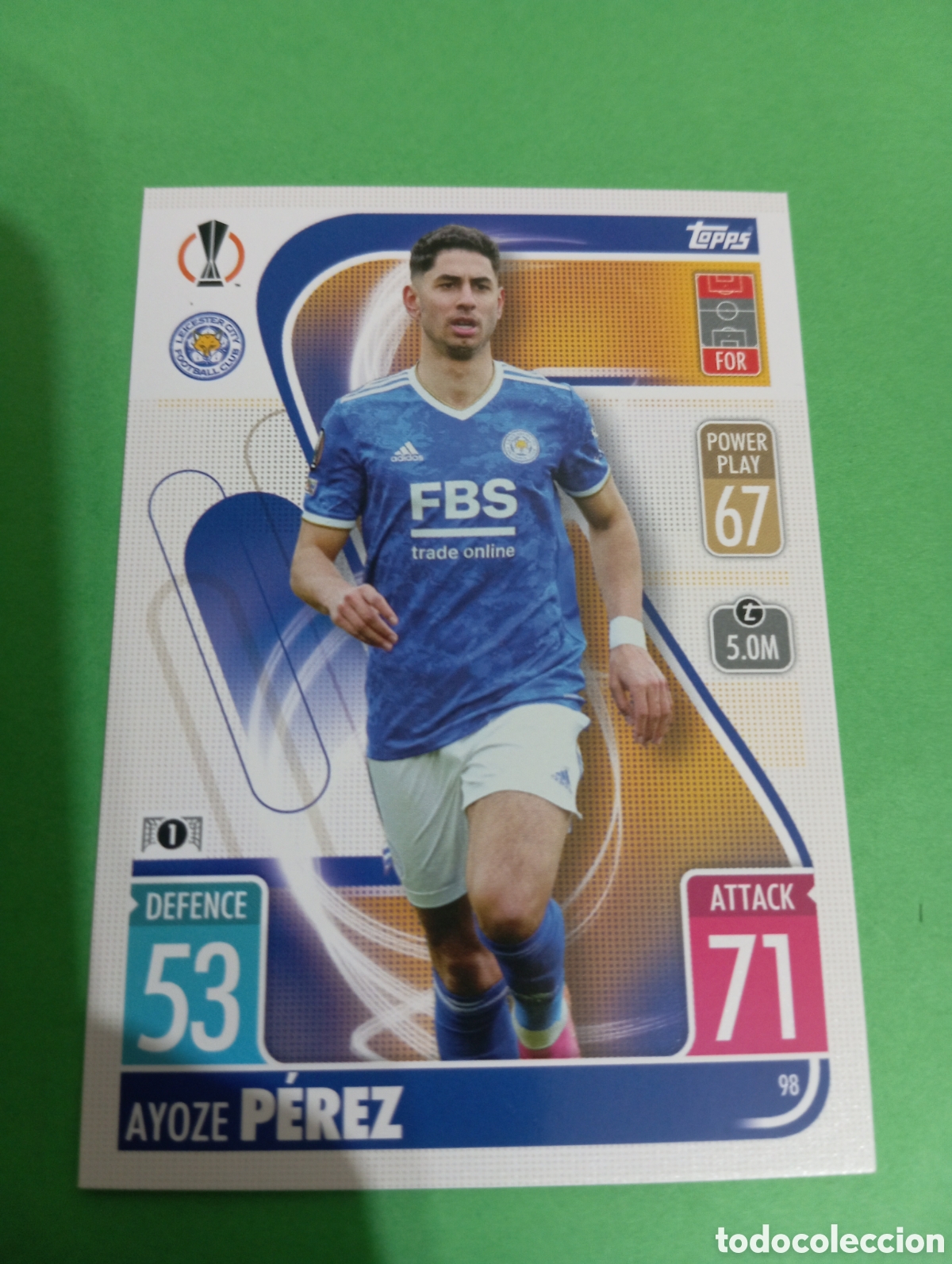 Trading cards: Ayoze P&eacute;rez Leicester City n&deg;98 / TOPPS MATCH ATTAX 2021/2022